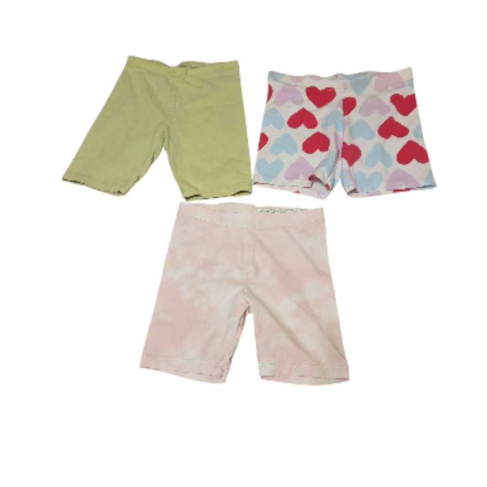 Multiples Kids Bottoms Shorts - Green, Heart Pattern, Pink